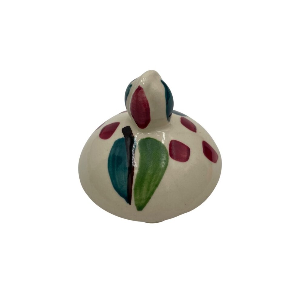 Purinton Slip Ware Hand-Painted Teapot Lid Replacement Multicolor Red Green Blue